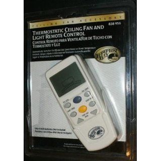 Hampton Bay Thermostatic Ceiling Fan and Light Remote Control 838 956   Ceiling Fan Remote Kit  