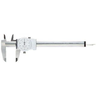 Brown & Sharpe 05.20002 Dial Caliper, Stainless Steel, White Face, 0 6" Range, +/ 0.001" Accuracy, 0.1" Resolution, Meets DIN 862 Specifications: Industrial & Scientific