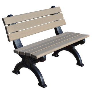 Silhouette 4 ft. Commercial Grade Armless Park Bench   Outdoor Benches