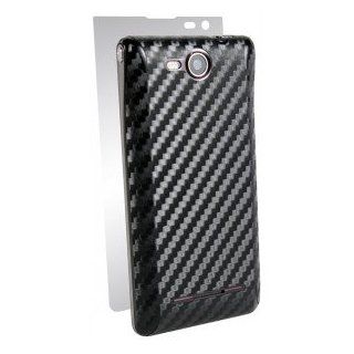 LG Lucid 4G 4 G VS840 VS 840 Cell Phone Black Carbon Fiber Texture Full Body Shield Guard   INCLUDES 1 BACK AND SIDE, 1 SCREEN PROTECTOR: Cell Phones & Accessories
