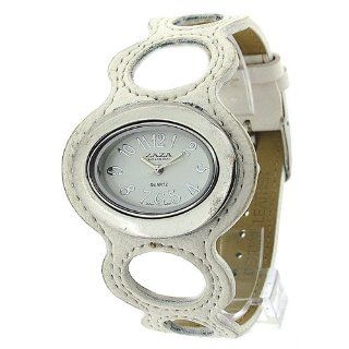 Zaza London Ladies Ring Design White Dial & Leatherette Strap Watch LLB864 at  Women's Watch store.