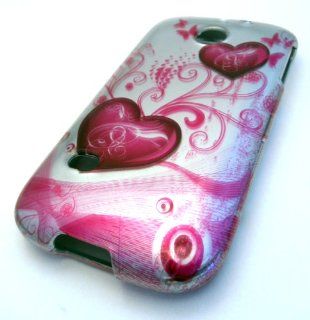 Straight Talk Huawei M865c Twin Heart Valentine HARD Case Skin Cover Accessory Protector: Cell Phones & Accessories