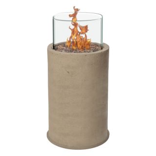 Piazza 38 in. Gas Fire Column   Sand   Fire Pits