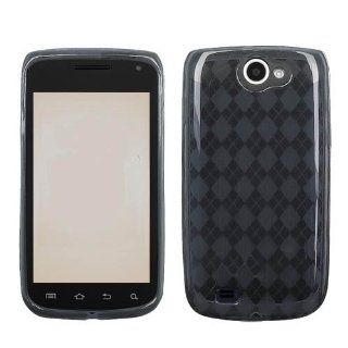 Soft Skin Case Fits Samsung T679 Exhibit II 4G Diamond Pattern Transparent Smoke TPU T Mobile Cell Phones & Accessories