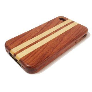 Handcrafted Hua Li Wood + White Maple 100% Natural Wood Skin Iphone4 4s Case Cover From Kyuet Cell Phones & Accessories