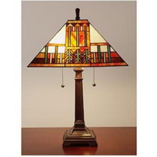 Tiffany and Mission Style Table Lamp   Table Lamps