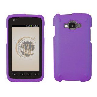 Dark Purple Rubberized Hard Case Protector Phone Cover for Samsung Rugby Smart (SGH i847) AT&T Cell Phones & Accessories
