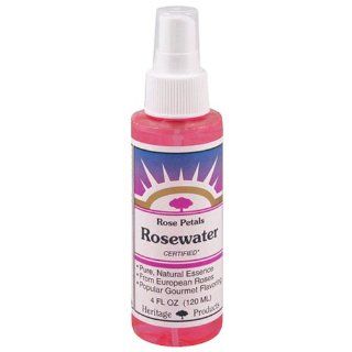 Heritage Products Rosewater, Rose Petals, 4 Fluid Ounces (120 ml) (Pack of 6): Health & Personal Care