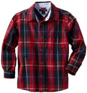 Tommy Hilfiger Boys 2 7 Kendall Long Sleeve Shirt, Flag Blue, 2 Regular: Clothing