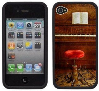 Vintage Piano Handmade iPhone 4 4S Black Hard Plastic Case: Cell Phones & Accessories