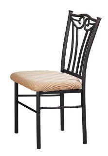 Poundex Shannon Series Dining Chair in Charcoal Iron Finish European Style, Set of 2  