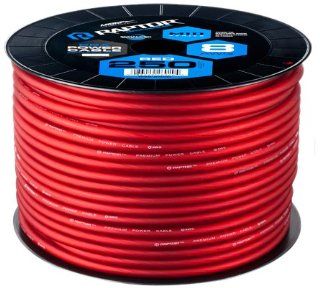 Raptor R48 250R 250 Feet Mid Series Copper Clad Aluminum Power Cable, Red  Vehicle Amplifier Power And Ground Cables 
