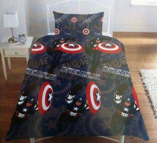 Marvel Superhero Captain America The First Avenger Single Duvet Quilt Cover Bedding Set   Childrens Duvet Covers