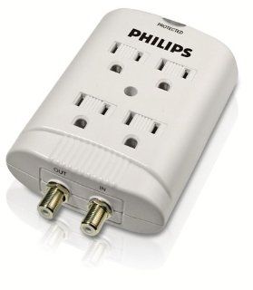 Philips SPP2305WA 720 Joule Child Safe Wall Tap Home Entertainment Surge Protector (4 outlets) (Discontinued by Manufacturer): Electronics