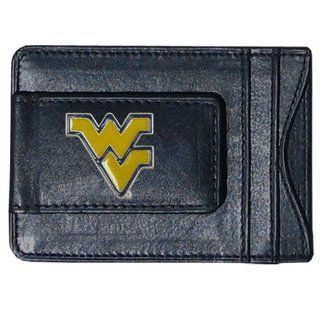 West Virginia Mountaineers Large Logo Leather Money Clip Wallet Sports & Outdoors