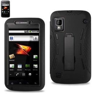 ZTE Warp N860 All Black 2in1 Hybrid Case W/Kickstand Function: Cell Phones & Accessories