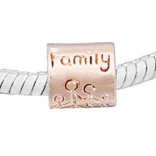 Hidden Gems G060   Rose Gold Plated Spacer Bead: Jewelry