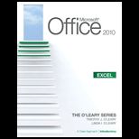 Microsoft Office Excel 2010: A Case Approach, Introductory