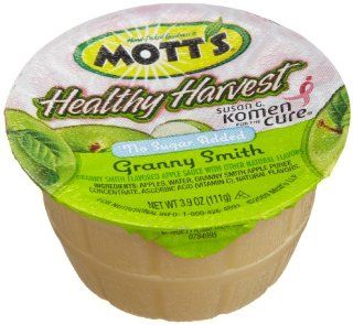 Mott's Healthy Harvest Granny Smith Apple Sauce, No Sugar Added, 6 Count, 3.9 Ounce Cups (Pack of 12) : Fruit Sauces : Grocery & Gourmet Food