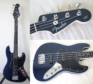 Fender Japan Medium Scale Aerodyne Jazz Bass AJB M Blue Electric Bass (Japan Import): Musical Instruments