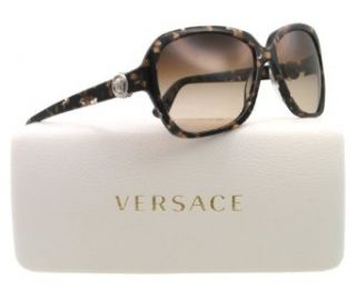 Versace VE4218B Sunglasses 876/13 Black/Brown (Crystal Brown Grad Lens) 58mm Versace Clothing