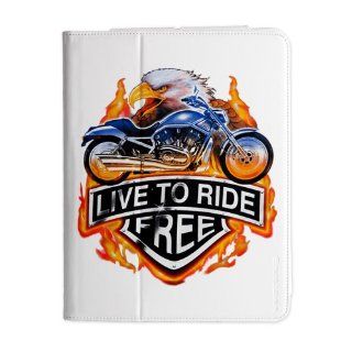 iPad 2 New iPad 3 and 4 Brenthaven Cover Folio Case Live To Ride Free Eagle and Motorcycle: Everything Else