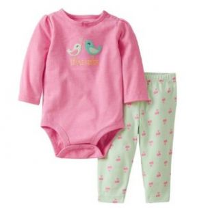 Carter's Baby Girls' 2 Piece Bodysuit and Pants Set (Baby): Clothing