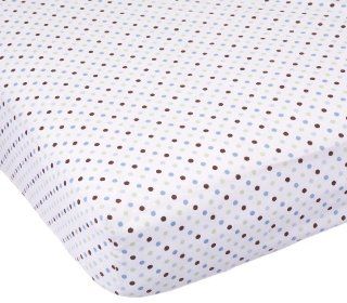 Carter's Easy Fit Printed Crib Fitted Sheet, Blue/Green Dot : Baby Crib Sheets : Baby