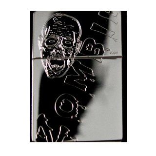 Lighter   Zombie Extreme Zippo 250 High Polish Chrome (Engraved By Hip Flask Plus) : Cigarette Lighters : Sports & Outdoors