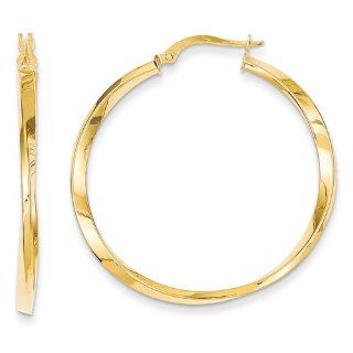 Gold and Watches 14K Circle Hinged Hoop Earrings: Jewelry