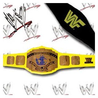 WWE CLASSIC INTERCONTINENTAL (YELLOW STRAP) CHAMPIONSHIP ADULT SIZE REPLICA WRESTLING BELT: Toys & Games