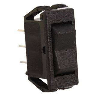 SWITCH, ROCKER, PANEL, SNAP IN, SINGLE POLE DOUBLE THROW (SPDT), BLACK, 16A3/4HP@125VAC,  Electronic Component Switches