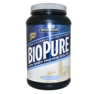 BioChem, BioPure, 100% Whey Protein Isolate, Vanilla Cream, 2 lbs (908 ( Multi Pack) Health & Personal Care