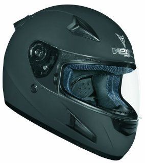 Vega X888 Full Face Helmet (Flat Black, Medium): Automotive