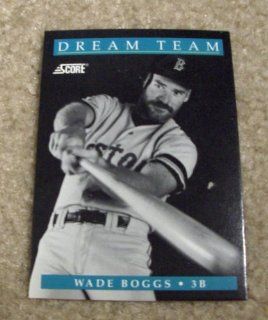 1991 Score Wade Boggs # 889 MLB Baseball Dream Team Card: Everything Else