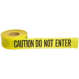 Brady 91451 3" Width, B 912 Polyethylene, 1000' Length, Black On Yellow Color Barricade Tape, Legend "Caution Do Not Enter": Industrial Warning Signs: Industrial & Scientific