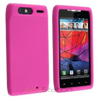 Pink SOFT GEL Silicone Case Cover Skin For Motorola Droid Razr XT912 XT910: Cell Phones & Accessories