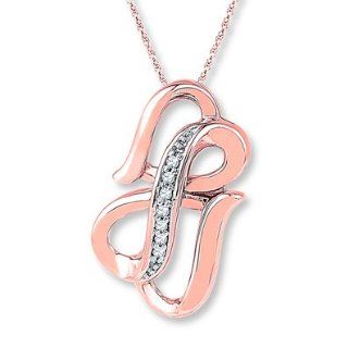 Jared Heart/Infinity NecklaceDiamond Accents10K Rose Gold  Birthstones: Jewelry