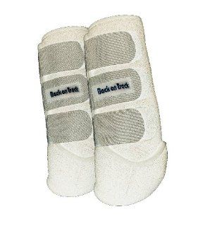 Back on Track Therapeutic Horse Exercise Boots for Front Legs, White, Large : Pet Supplies
