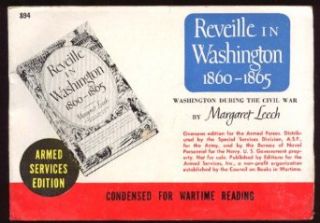 ASE 894 Margaret Leech Reveille in Washington 1860 1865 Armed Services Edition: Entertainment Collectibles
