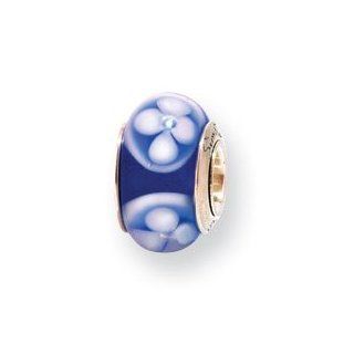 Sterling Silver Reflections Kids Blue Murano Glass Bead QRS917 Jewelry
