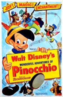  Pinocchio 1954 ORIGINAL MOVIE POSTER Adventure Animation Disney Drama   Dimensions: 27" x 41": Don Brodie, Mel Blanc: Entertainment Collectibles