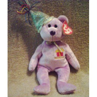 TY Beanie Baby   FEBRUARY the Teddy Birthday Bear (w/ hat): Toys & Games