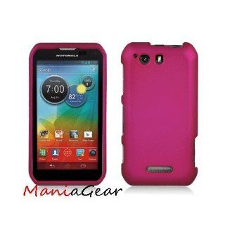 [ManiaGear] Hot Pink Rubberized Shield Hard Case for Motorola Photon Q XT897 (Cspire/Sprint): Cell Phones & Accessories