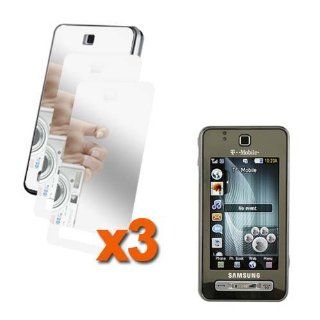 Fincibo (TM) Samsung Behold SGH T919 Roxy 3 packs Custom Fit Mirror Screen Guard Protector Shield Film Kit: Cell Phones & Accessories