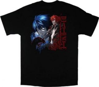 Death Note L and Kira Black T Shirt Tee: Novelty T Shirts: Clothing