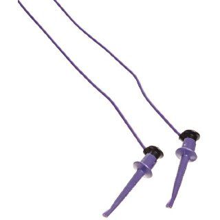 Pomona 3781 24 7 Minigrabber Test Clip Patch Cord, 24" Length, Violet (Pack of 5): Electronic Components: Industrial & Scientific