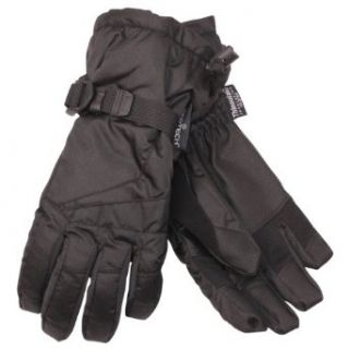 Women's Thinsulate Lined / Waterproof Winter Ski Glove   Black   XL: Clothing