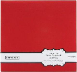 Colorbok Fabric 12x12 Postbound Scrapbook Album: Red: Everything Else