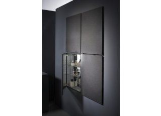 Robern MT20D6F20N M Series 19 1/4"W x 6"D Single Door Cabinet in Black Glass MT20D6F20N: Home Improvement